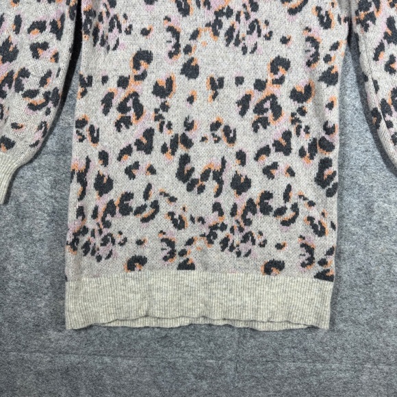 Anthropologie Women's Emmy Cowl Neck Leopard Print Oversized Sweater Size XS - Picture 7 of 16
